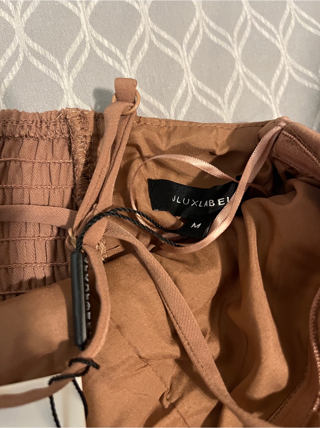 Jluxlabel Beige Serenade Crop Top Wide Leg Pant Set — image 6 of 7